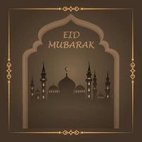 vetor de eid mubarak, desejando. fundo islâmico árabe. Ramadan Karim. eid mubarak