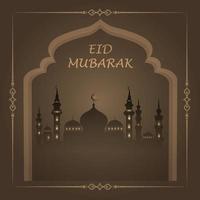 vetor de eid mubarak, desejando. fundo islâmico árabe. Ramadan Karim. eid mubarak