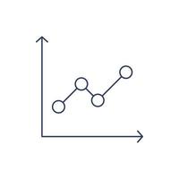 ícone de gráfico de progresso de crescimento de marketing vetor