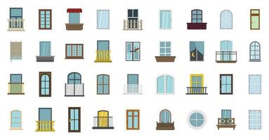 conjunto de ícones de janela, estilo simples