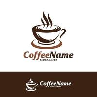 modelo de design de logotipo de café. vetor de conceito de logotipo de café. símbolo de ícone criativo