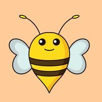 ilustração premium de animais de abelha fofa vetorial vetor