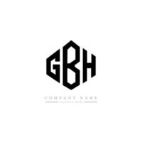 design de logotipo de carta gbh com forma de polígono. gbh polígono e design de logotipo em forma de cubo. gbh hexagon vector logo template cores brancas e pretas. gbh monograma, logotipo de negócios e imóveis.