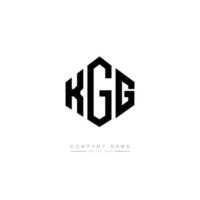 kgg design de logotipo de letra com forma de polígono. kgg polígono e design de logotipo em forma de cubo. kgg modelo de logotipo de vetor hexágono cores brancas e pretas. kgg monograma, logotipo de negócios e imóveis.