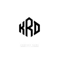 design de logotipo de letra krd com forma de polígono. krd polígono e design de logotipo em forma de cubo. modelo de logotipo de vetor hexágono krd cores brancas e pretas. krd monograma, logotipo de negócios e imóveis.