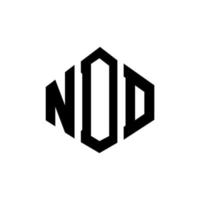 design de logotipo de carta ndd com forma de polígono. ndd polígono e design de logotipo em forma de cubo. ndd modelo de logotipo de vetor hexágono cores brancas e pretas. ndd monograma, logotipo de negócios e imóveis.