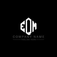 design de logotipo de carta eqm com forma de polígono. eqm polígono e design de logotipo em forma de cubo. modelo de logotipo de vetor hexágono eqm cores brancas e pretas. monograma eqm, logotipo comercial e imobiliário.