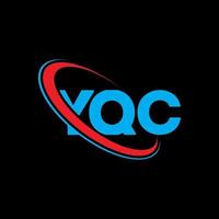 logotipo yq. carta yq. design de logotipo de carta yqc. iniciais yqc logotipo ligado com círculo e logotipo monograma em maiúsculas. tipografia yqc para marca de tecnologia, negócios e imóveis. vetor