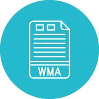 ícone de fundo do círculo de linha wma vetor