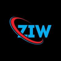 logotipo ziw. ziw carta. design de logotipo de letra ziw. iniciais ziw logotipo ligado com círculo e logotipo monograma maiúsculo. tipografia ziw para marca de tecnologia, negócios e imóveis. vetor
