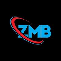 logotipo zmb. letra zmb. design de logotipo de letra zmb. iniciais zmb logotipo ligado com círculo e logotipo monograma em maiúsculas. tipografia zmb para marca de tecnologia, negócios e imóveis. vetor