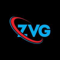 logotipo zvg. carta zvg. design de logotipo de letra zvg. iniciais zvg logotipo ligado com círculo e logotipo monograma em maiúsculas. tipografia zvg para marca de tecnologia, negócios e imóveis. vetor
