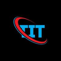 logotipo do tit. carta do tit. design de logotipo de carta de tit. iniciais tit logotipo ligado com círculo e logotipo monograma em maiúsculas. tipografia tit para marca de tecnologia, negócios e imóveis. vetor