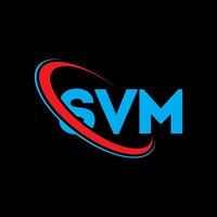 logotipo svm. carta svm. design de logotipo de carta svm. iniciais svm logotipo ligado com círculo e logotipo monograma em maiúsculas. tipografia svm para marca de tecnologia, negócios e imóveis. vetor