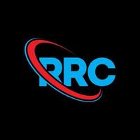 logotipo rr. carta rr. design de logotipo de carta rrc. iniciais rrc logotipo ligado com círculo e logotipo monograma maiúsculo. tipografia rrc para marca de tecnologia, negócios e imóveis. vetor