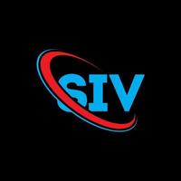 logotipo siv. carta siv. design de logotipo de carta siv. iniciais siv logotipo ligado com círculo e logotipo monograma maiúsculo. siv tipografia para marca de tecnologia, negócios e imóveis. vetor