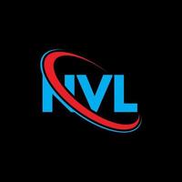 logotipo nvl. carta nv. design de logotipo de carta nvl. iniciais nvl logotipo ligado com círculo e logotipo monograma maiúsculo. nvl tipografia para tecnologia, negócios e marca imobiliária. vetor