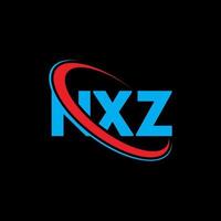 logotipo nx. letra nx. design de logotipo de letra nxz. iniciais nxz logotipo ligado com círculo e logotipo monograma em maiúsculas. tipografia nxz para marca de tecnologia, negócios e imóveis. vetor