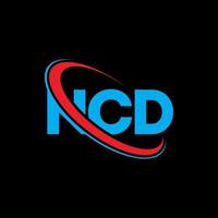 logotipo ncd. carta ncd. design de logotipo de carta ncd. iniciais ncd logotipo ligado com círculo e logotipo monograma maiúsculo. tipografia ncd para marca de tecnologia, negócios e imóveis. vetor
