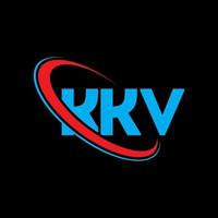 logotipo kk. carta kk. design de logotipo de carta kkv. iniciais kkv logotipo ligado com círculo e logotipo monograma maiúsculo. tipografia kkv para tecnologia, negócios e marca imobiliária. vetor