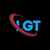 logotipo lg. carta lg. design de logotipo de letra lgt. iniciais lgt logotipo ligado com círculo e logotipo monograma maiúsculo. tipografia lgt para marca de tecnologia, negócios e imóveis. vetor