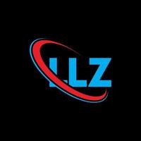 logotipo lz. lz carta. design de logotipo de letra llz. iniciais llz logotipo ligado com círculo e logotipo monograma maiúsculo. llz tipografia para marca de tecnologia, negócios e imóveis. vetor