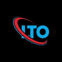 lto logotipo. lto carta. design de logotipo de letra lto. iniciais lto logotipo ligado com círculo e logotipo monograma maiúsculo. lto tipografia para tecnologia, negócios e marca imobiliária. vetor