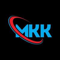 logotipo mk. letra mk. design de logotipo de letra mkk. iniciais mkk logotipo ligado com círculo e logotipo monograma maiúsculo. tipografia mkk para marca de tecnologia, negócios e imóveis. vetor