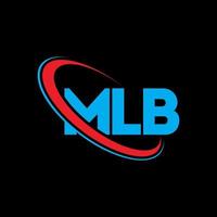 logotipo da mlb. carta mlb. design de logotipo de carta mlb. iniciais mlb logotipo ligado com círculo e logotipo monograma maiúsculo. tipografia mlb para marca de tecnologia, negócios e imóveis. vetor