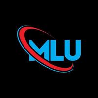 logotipo mlu. letra ml. design de logotipo de letra mlu. iniciais mlu logotipo ligado com círculo e logotipo monograma maiúsculo. tipografia mlu para marca de tecnologia, negócios e imóveis. vetor