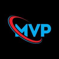 logotipo mvp. carta mv. design de logotipo de carta mvp. iniciais mvp logotipo ligado com círculo e logotipo monograma em maiúsculas. tipografia mvp para marca de tecnologia, negócios e imóveis. vetor