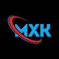 logotipo mx. letra mx. design de logotipo de letra mxk. iniciais mxk logotipo ligado com círculo e logotipo monograma maiúsculo. tipografia mxk para marca de tecnologia, negócios e imóveis. vetor