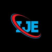 logotipo do ije. carta ije. design de logotipo de carta ije. iniciais ije logotipo ligado com círculo e logotipo monograma maiúsculo. ije tipografia para marca de tecnologia, negócios e imóveis. vetor