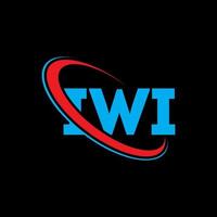 logotipo iwi. carta iwi. design de logotipo de letra iwi. iniciais iwi logotipo ligado com círculo e logotipo monograma em maiúsculas. tipografia iwi para marca de tecnologia, negócios e imóveis. vetor