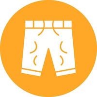 ícone de fundo de círculo de glifo de shorts vetor
