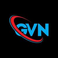 logotipo gvn. carta gvn. design de logotipo de carta gvn. iniciais gvn logotipo ligado com círculo e logotipo monograma maiúsculo. tipografia gvn para marca de tecnologia, negócios e imóveis. vetor