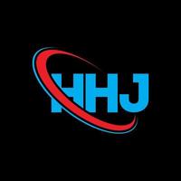 logotipo hj. carta hj. design de logotipo de letra hhj. iniciais hhj logotipo ligado com círculo e logotipo monograma maiúsculo. hhj tipografia para tecnologia, negócios e marca imobiliária. vetor