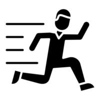 ícones de glifo de atletismo vetor