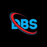 logotipo db. carta db. design de logotipo de letra dbs. iniciais dbs logotipo vinculado com círculo e logotipo monograma em maiúsculas. tipografia dbs para marca de tecnologia, negócios e imóveis. vetor