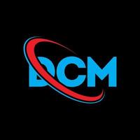 logotipo dcm. carta dcm. design de logotipo de carta dcm. iniciais dcm logotipo ligado com círculo e logotipo monograma maiúsculo. tipografia dcm para marca de tecnologia, negócios e imóveis. vetor