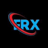 logotipo frx. carta frx. design de logotipo de letra frx. iniciais frx logotipo ligado com círculo e logotipo monograma maiúsculo. tipografia frx para marca de tecnologia, negócios e imóveis. vetor