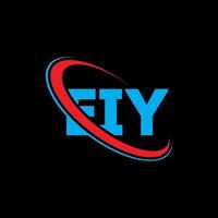 ei logo. ei carta. design de logotipo de carta eiy. iniciais eiy logotipo ligado com círculo e logotipo monograma maiúsculo. eiy tipografia para marca de tecnologia, negócios e imóveis. vetor