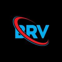 logotipo brv. carta bv. design de logotipo de carta brv. iniciais brv logotipo ligado com círculo e logotipo monograma maiúsculo. tipografia brv para marca de tecnologia, negócios e imóveis. vetor