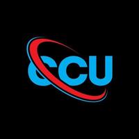 logotipo do cu. carta cc. design de logotipo de carta ccu. iniciais ccu logotipo ligado com círculo e logotipo monograma maiúsculo. tipografia ccu para marca de tecnologia, negócios e imóveis. vetor