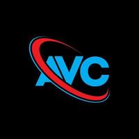 logotipo av. carta av. design de logotipo de carta avc. iniciais avc logotipo ligado com círculo e logotipo monograma maiúsculo. tipografia avc para marca de tecnologia, negócios e imóveis. vetor