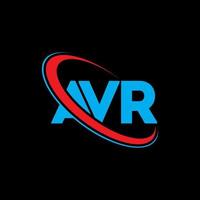 logotipo av. carta av. design de logotipo de carta avr. iniciais avr logotipo ligado com círculo e logotipo monograma maiúsculo. tipografia avr para marca de tecnologia, negócios e imóveis. vetor