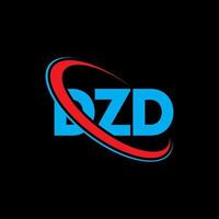 logotipo dzd. carta dzd. design de logotipo de letra dzd. iniciais dzd logotipo ligado com círculo e logotipo monograma maiúsculo. dzd tipografia para tecnologia, negócios e marca imobiliária. vetor