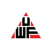 design de logotipo de letra de triângulo uwf com forma de triângulo. monograma de design de logotipo de triângulo uwf. modelo de logotipo de vetor de triângulo uwf com cor vermelha. logotipo triangular uwf logotipo simples, elegante e luxuoso.