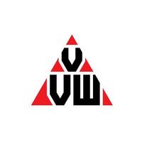 design de logotipo de letra de triângulo vvw com forma de triângulo. monograma de design de logotipo de triângulo vvw. modelo de logotipo de vetor de triângulo vvw com cor vermelha. logotipo triangular vvw logotipo simples, elegante e luxuoso.