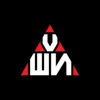 design de logotipo de letra triangular vwn com forma de triângulo. monograma de design de logotipo de triângulo vwn. modelo de logotipo de vetor de triângulo vwn com cor vermelha. logotipo triangular vwn logotipo simples, elegante e luxuoso.